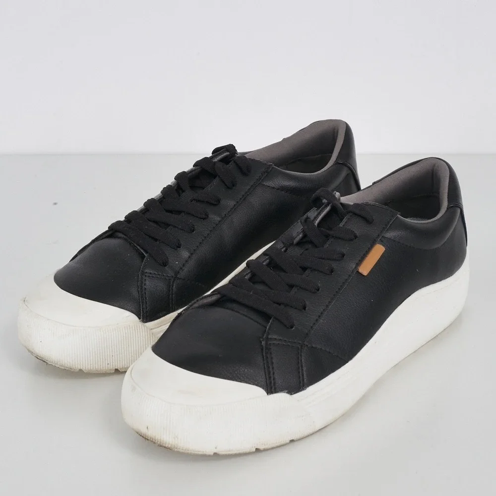 Dr‎ Scholls Shoes Mens 9.5M Black Lace Up Low Top Sneakers Comfort Sole